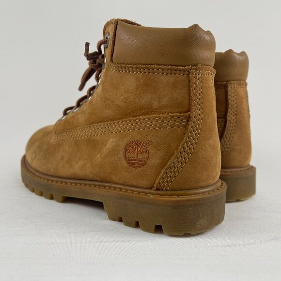 Timberland Toddler Kids Boots Tan Beige Leather Upper Boot Size 11M PRE-OWNED - Picture 2 of 11